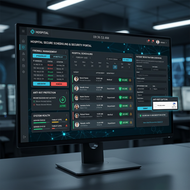 智能醫療掛號與資安防禦平台畫面